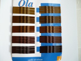 Wsuwki brązowe - Firma Handlowa  Klips  - ozdoby do włosów, biżuteria sztuczna Gdynia