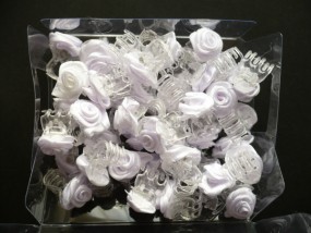 Różyczki na chwytaczykach - Firma Handlowa  Klips  - ozdoby do włosów, biżuteria sztuczna Gdynia