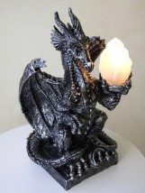 lampa Smok Srebrny - LUNAmarket - sklep Gothic Fantasy Kożuchów