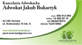 Adwokat Tarnów - prawo karne - Kancelaria Adwokacka Adwokat Jakub Bukartyk Tarnów