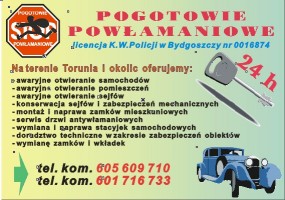 Awaryjne otwieranie samochodów i pomieszczeń - Zakład Usługowo Handlowy  Ryszard Kochel Toruń