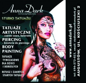 Zdobienie ciala tatuazem stalym i tymczasowym - Tattoo&Piercing STUDIO Anna Dark Augustów