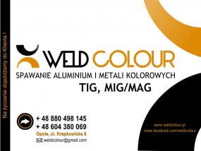 Spawanie aluminium, metali kolorowych - WELD COLOUR Usługi Spawalnicze Opole