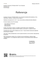 Referencja od firmy Doradztwo Finansowe "OPTIMUM CREDIT" Artur Frankowski