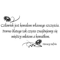 Naklejka na ścianę Cytat 8 Horacy Safrin - Wikam Reklama i Dekoracje Albert Wiśniewski Bielice