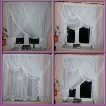 Firana sefia z Gipurą - Caville decor Włodzimierz