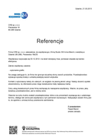 Referencja od firmy CRB sp. z o.o.