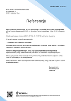 Referencja od firmy Biuro Wycen i Doradztwa Technicznego 