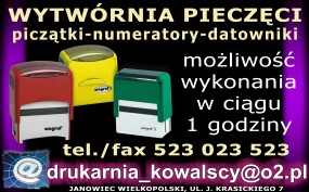 Pieczątka w automacie - Drukarnia Kowalscy Janowiec Wielkopolski