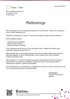 Referencja od firmy Salon Kosmetyczny Care-Line