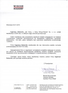 Referencja od firmy Wincor-Nixdorf Sp. z o.o.