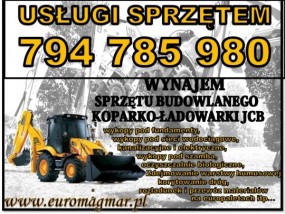 wynajem koparko ładowarki usługi koparką - Euro Mag-Mar Sosnowiec