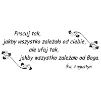 Naklejka na ścianę Cytat 15 Św. Aurustyn - Wikam Reklama i Dekoracje Albert Wiśniewski Bielice