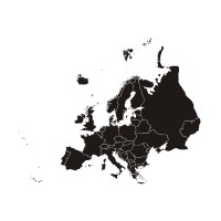 Naklejka na ścianę Mapa Europy 1 - Wikam Reklama i Dekoracje Albert Wiśniewski Bielice