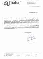 Referencja od firmy ALMATUR CZĘSTOCHOWA