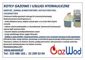 Usługi hydrauliczne, pogotowie hydrauliczne - GazWod - usługi gazownicze, hydrauliczne, chłodnictwo, klimatyzacja Piaseczno