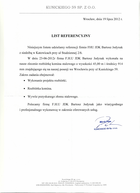 Referencja od firmy Kunickiego 59 Sp. z o.o.