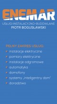 Usługi elektryczne - ENEMAR Usługi instacyjno-budowlane Piotr Bogusławski Skarżysko-Kamienna