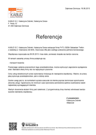 Referencja od firmy KABUD S.C. Katarzyna Dobrek, Katarzyna Graca
