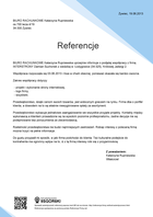 Referencja od firmy BIURO RACHUNKOWE Katarzyna Rupniewska