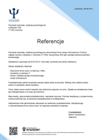 Referencja od firmy Psycheart warsztaty i badania psychologiczne