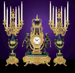 OB9 C62 Zegar Kominkowy i Kandelabry - Bellezza Lampy i Żyrandole Amerykańskie Gdańsk