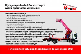 Usługi Podnośnikiem Koszowym do 30M Elbląg i Okolice 24H - Paweł Ossowski Usługi Podnośnikowe PAWOSS Elbląg