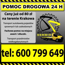 Pomoc drogowa Kraków 24h Autolaweta TANIO - Solution Robert Wójcik Kraków
