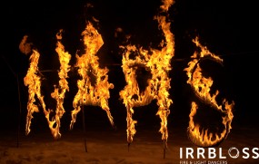 Płonący napis - Irrbloss Tancerze Ognia i Światła Czadrów