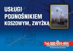 usługa podnośnikiem koszowym,zwyżką - Darek Skrzynka