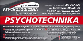 Psychotechnika - badania psychologiczne - Pracownia Psychologiczna Warszawa