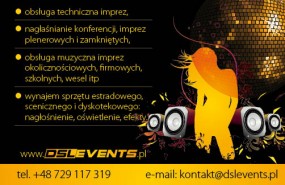Organizacja imprez i wynajem nagłośnienia, oświetlenia i konsoli DJ - DSLevents Wrocław