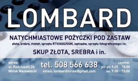 Pożyczki pod zastaw - LOMBARD Mińsk Mazowiecki