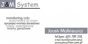 Montaż systemów CCTV Elbląg - J&M System - Bramy,Rolety,Napędy,Monitoring CCTV Elbląg