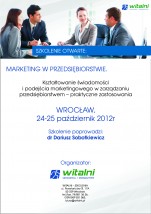 Marketing w Przedsiębiorstwie. - Witalni-szkolenia Wrocław