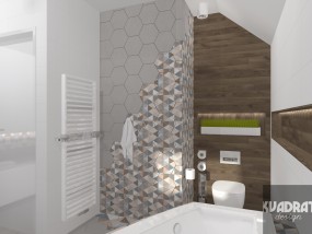Projekt łazienki Aranżacja i projektowanie wnętrz - Dobczyce Kvadrat Design
