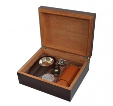 Humidor na 25 cygar, brązowy, cedr, zestaw, 26x22x11 cm - Elenpipe Sp. z o.o. Przemyśl