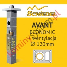komin Schiedel Avant Economic do gazu fi 120 mm + wentylacja - 6 m - ALFALOGIS Marek Szczepański Kłodawa