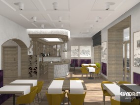 Projekt restauracji włoskiej - Kvadrat Design Dobczyce