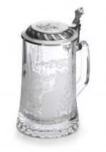 Artina kufel do piwa  Wilki  cyna/szkło, 500 ml, 18 cm - Elenpipe Sp. z o.o. Przemyśl