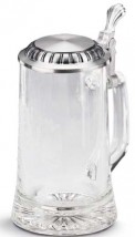Artina kufel do piwa  Rollendeckel  cyna/szkło, 500 ml, 18 cm, - Elenpipe Sp. z o.o. Przemyśl