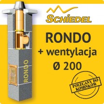 komin Schiedel Rondo fi 200 z wentylacją - 6 metrów - dostawa gratis - ALFALOGIS Marek Szczepański Kłodawa