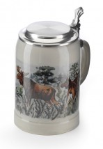 Artina kufel do piwa  Łoś  ceramika/cyna, 500 ml, 16 cm, - Elenpipe Sp. z o.o. Przemyśl