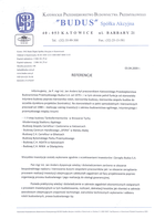 Referencja od firmy KPBP BUDUS
