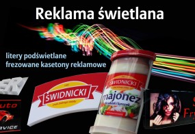 kasetony podświetlane, szyldy, tablice - REK-STYLE - Studio Reklamy - Podraza W. Świdnica