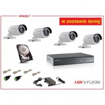 Zestaw do monitoringu w FULL-HD HIKVISION nr.: TVI 413 - Aisel Polska Kamery, Monitoring, Alarmy sprzedaż i instalacja Płońsk