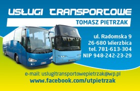Wynajem autokarów - Usługi Transportowe Tomasz Pietrzak Wierzbica
