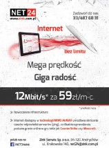 promocja  MEGA predkość GIGA radość  - Zink Serwis Sp. z o.o. Net24 Andrychów