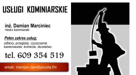 Czyszczenie przewodów kominowych (kominów) - Usługi Kominiarskie Damian Marciniec Dębica