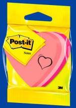 Notes samoprzylepny Post-it w kształcie serca 225 kart - F.P.H.U.  MEWA  Bochnia